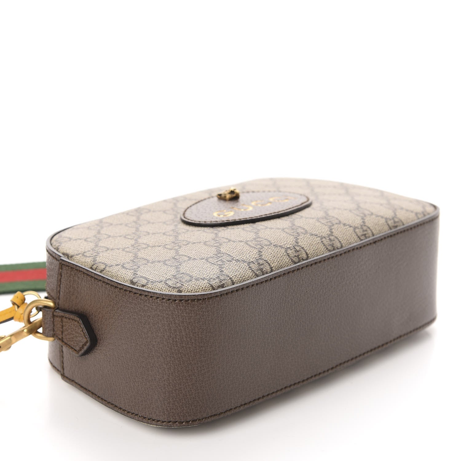 Gucci GG Supreme Monogram Web Neo Vintage Shoulder Bag Beige New Acero Crop 4 of 11