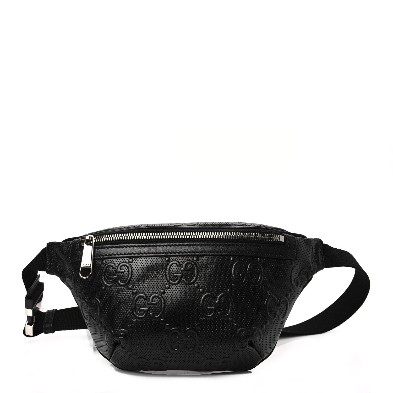 Gucci Calfskin GG Tennis Embossed Belt Bag Black 1 of 7
