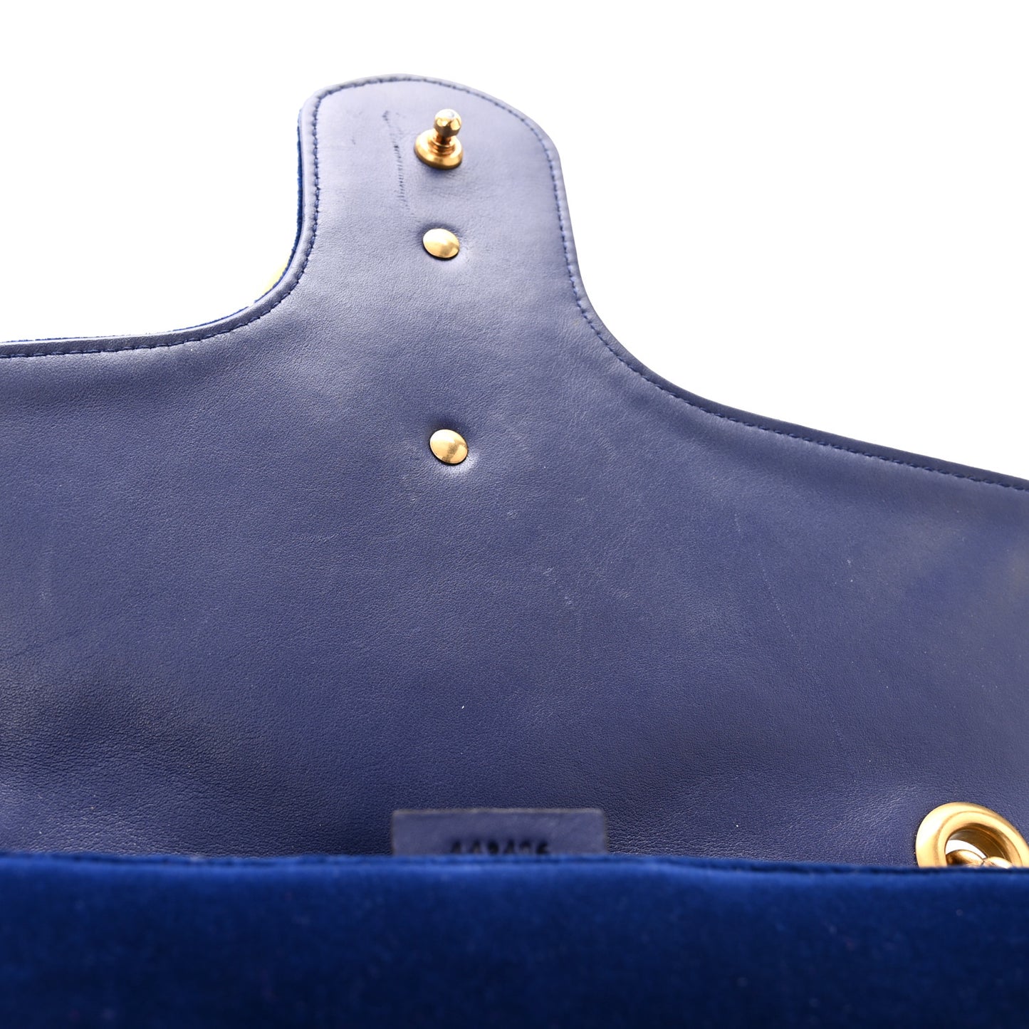 Velvet Matelasse Mini GG Marmont Shoulder Bag Cobalt Blue