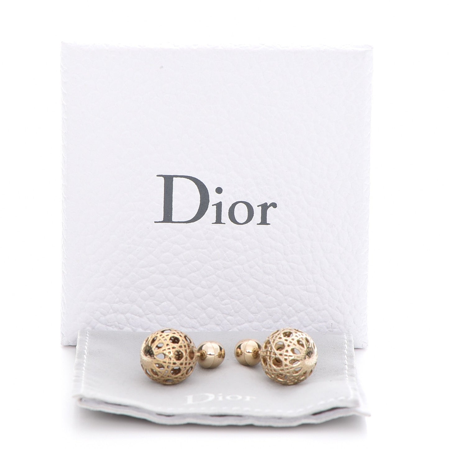 Cannage Mise En Dior Tribal Earrings Gold