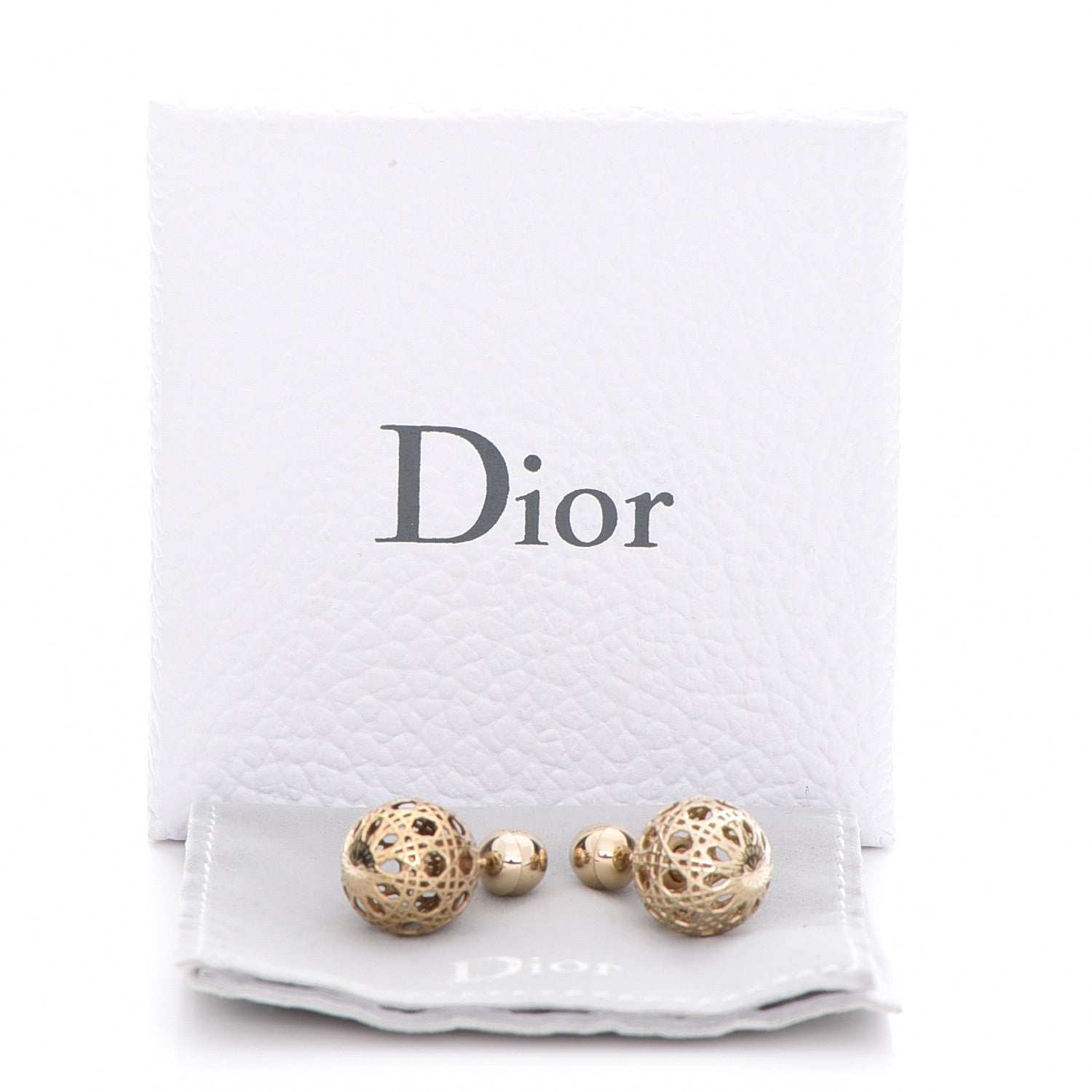 Christian Dior Cannage Mise En Dior Tribal Earrings Gold 6 of 6