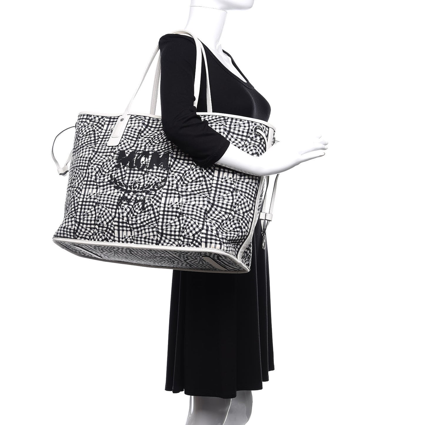 Visetos Large Liz Reversible Shopper Tote White