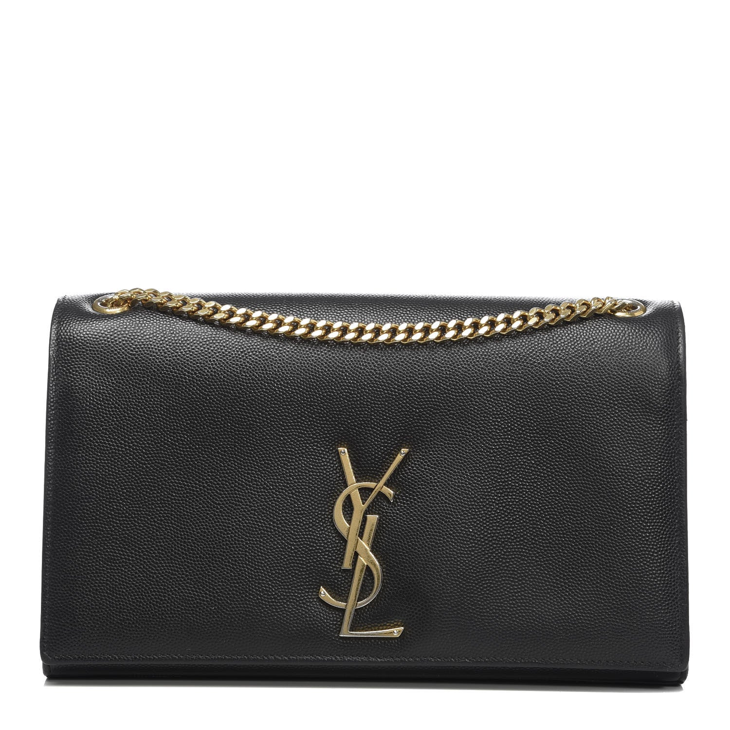 Saint Laurent Grain De Poudre Medium Classic Monogram Kate Satchel Black 1 of 12