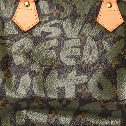 Louis Vuitton Monogram Graffiti Speedy 30 Kaki 7 of 10
