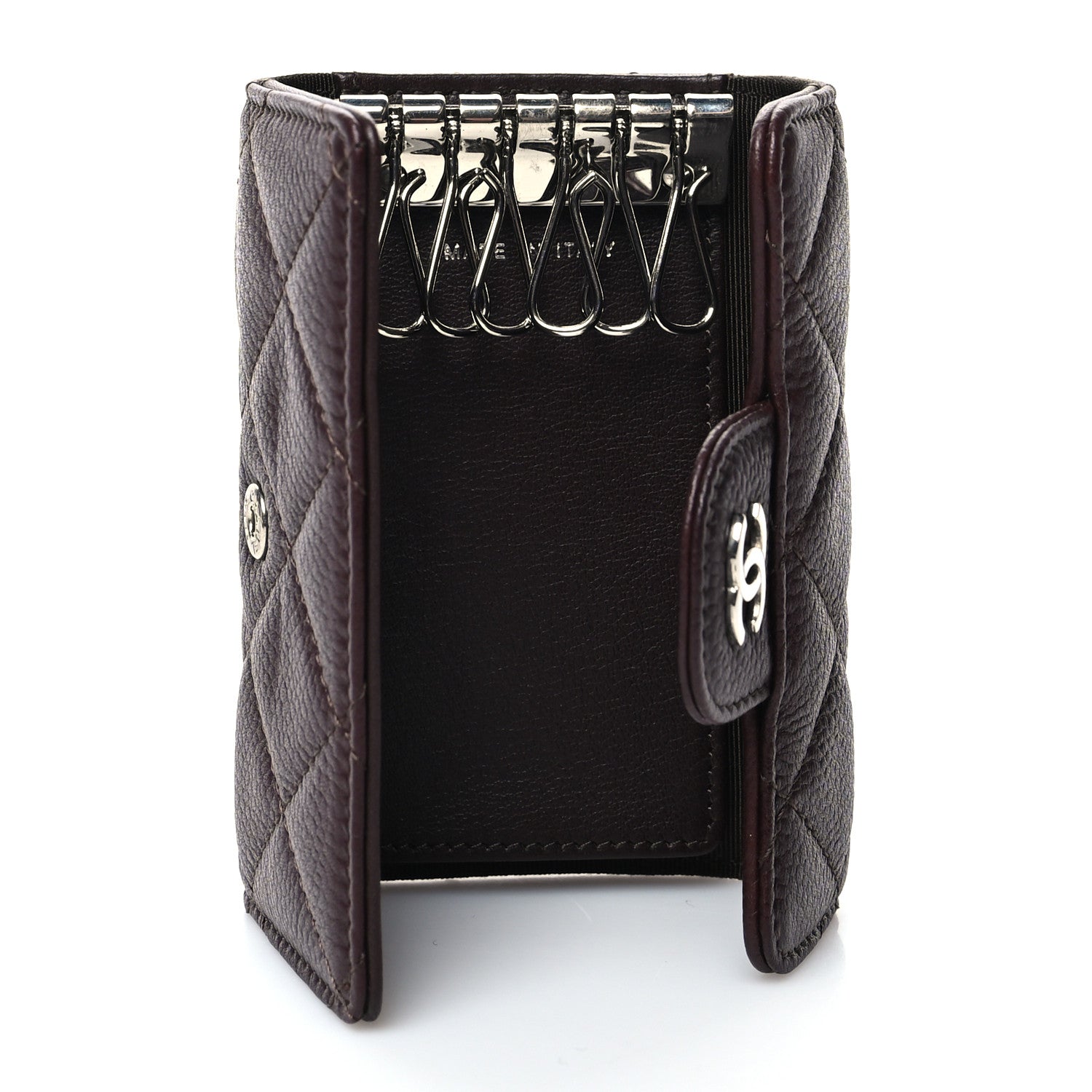 Chanel Caviar Quilted 6 Key Holder Dark Brown 5 of 10