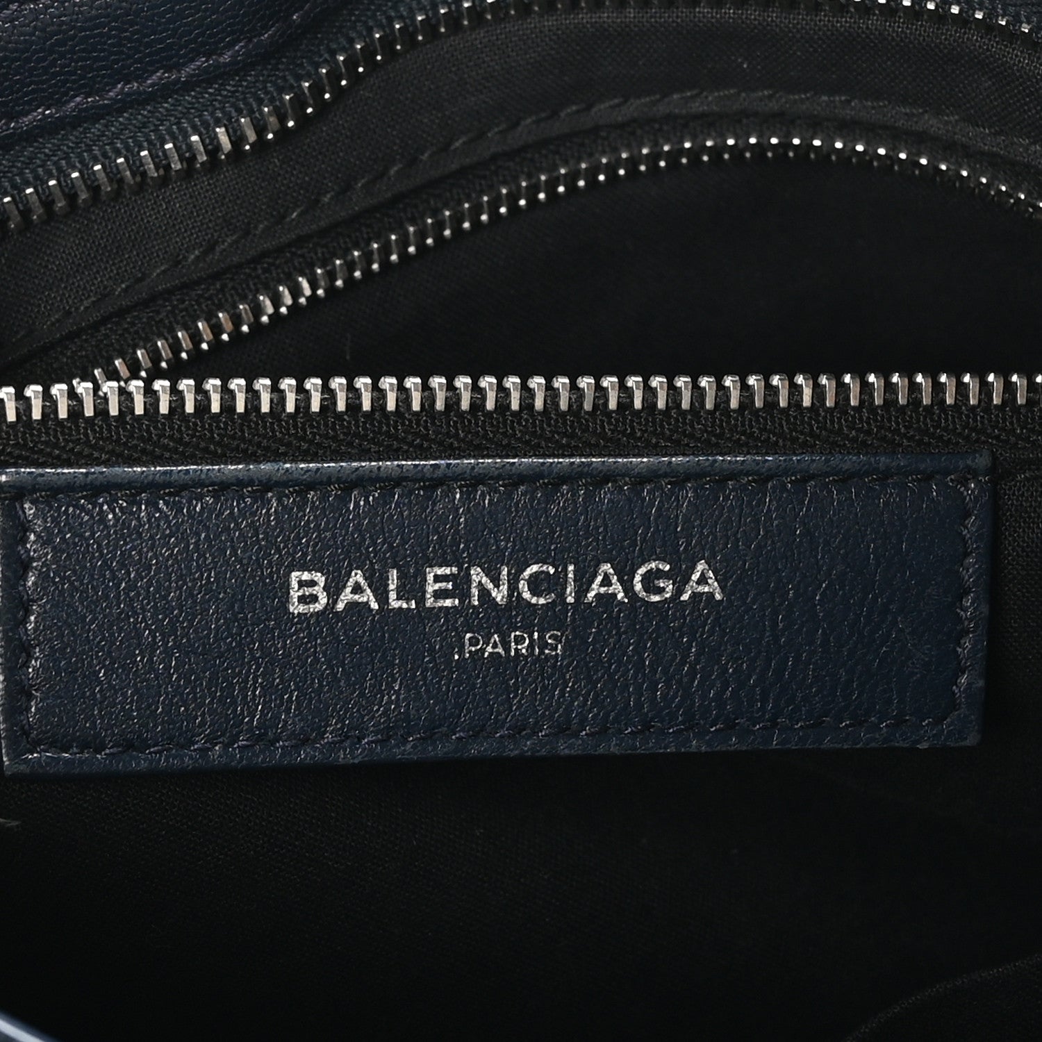 Balenciaga Chevre Silver Metallic Edge Hardware S City Bleu Nuit Dark Sea 7 of 11