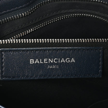 Balenciaga Chevre Silver Metallic Edge Hardware S City Bleu Nuit Dark Sea 7 of 11