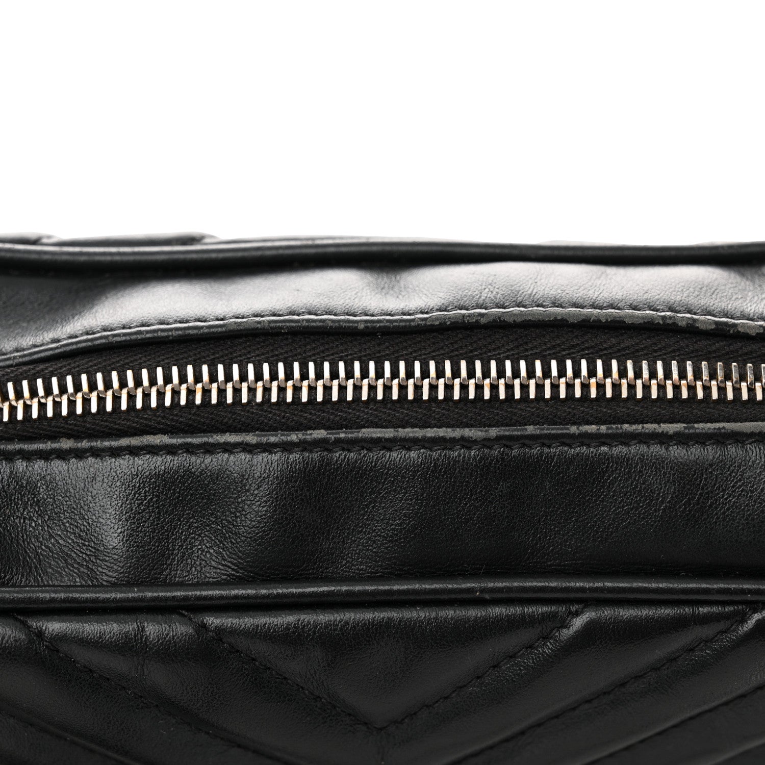 Saint Laurent Calfskin Matelasse Monogram Lou Camera Bag Black 14 of 19
