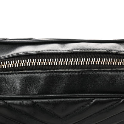Saint Laurent Calfskin Matelasse Monogram Lou Camera Bag Black 14 of 19