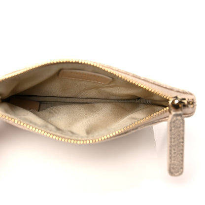 Chanel Metallic Lambskin Quilted Small Cosmetic Case Gold 5 of 10