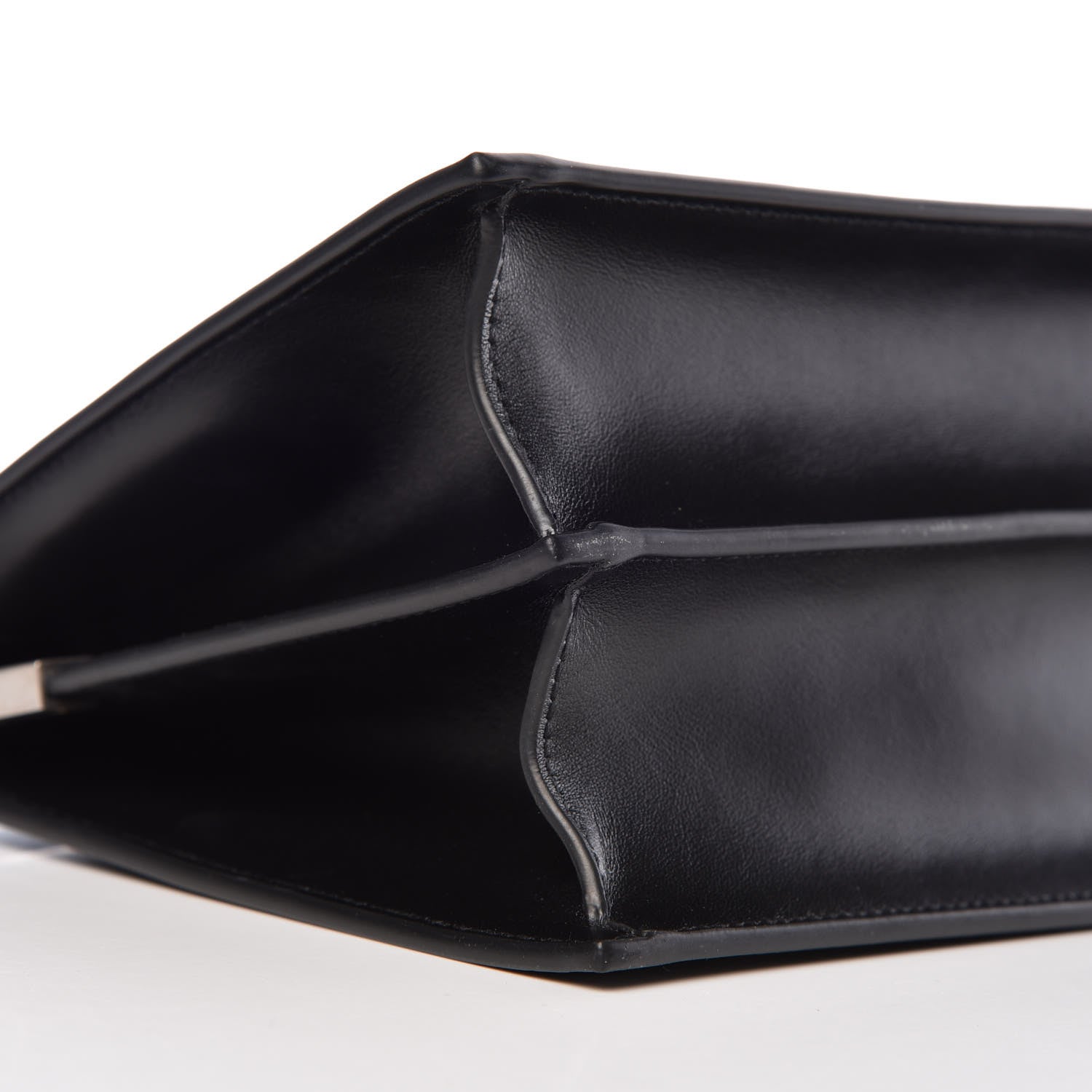 Saint Laurent Smooth Calfskin Catherine Heart Studded Satchel Black 9 of 10