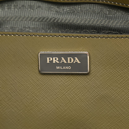 Prada Saffiano Vernice Shopping Tote Militare 6 of 21