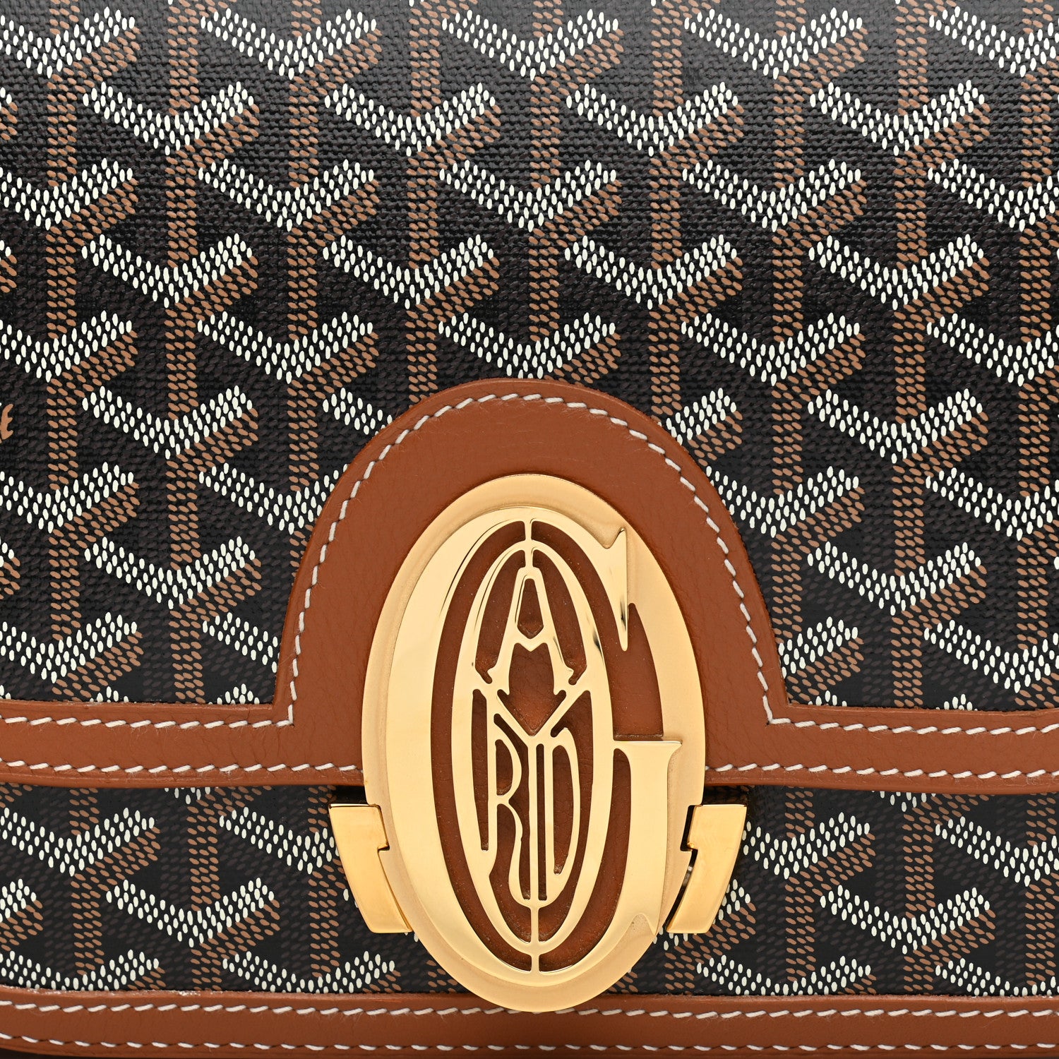 Goyard Goyardine 233 PM Shoulder Bag Black Gold 10 of 12