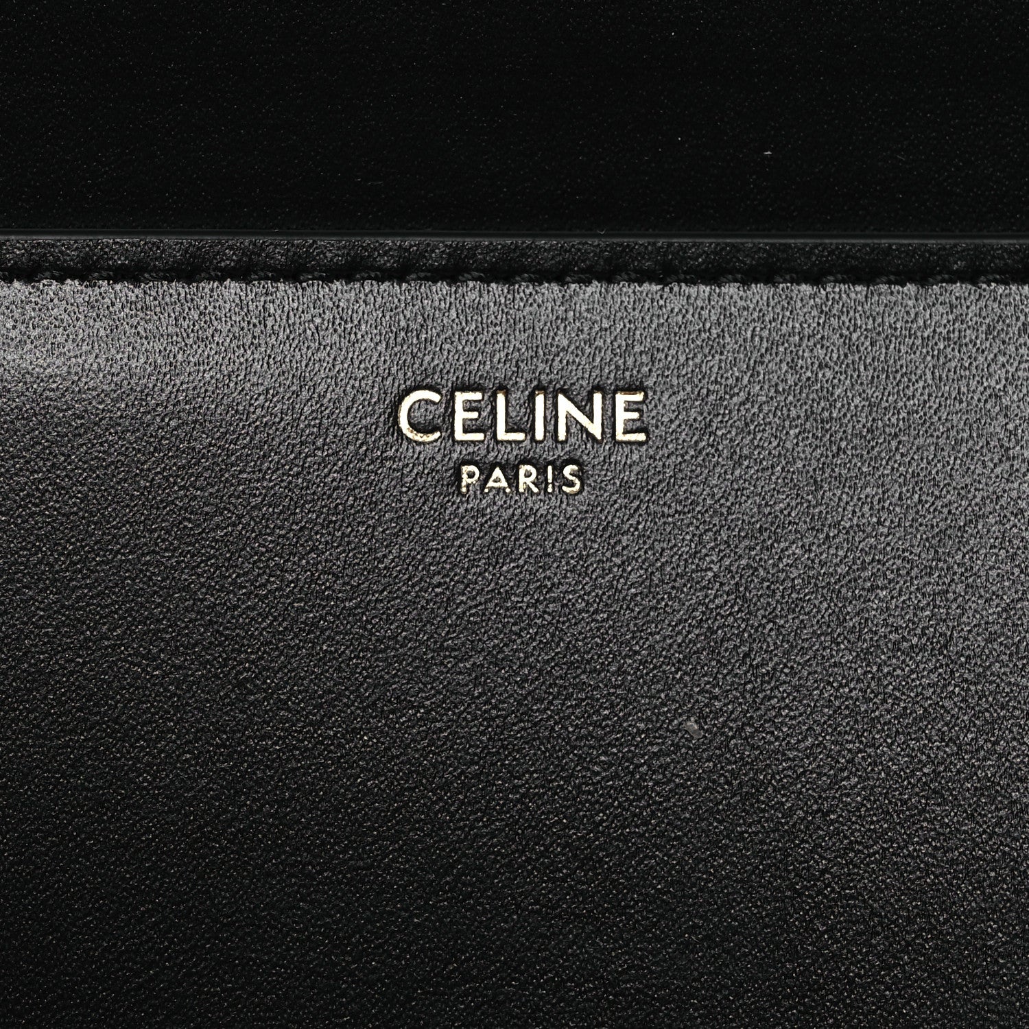 Celine Satinated Calfskin Medium 16 Top Handle Bag Black 8 of 13