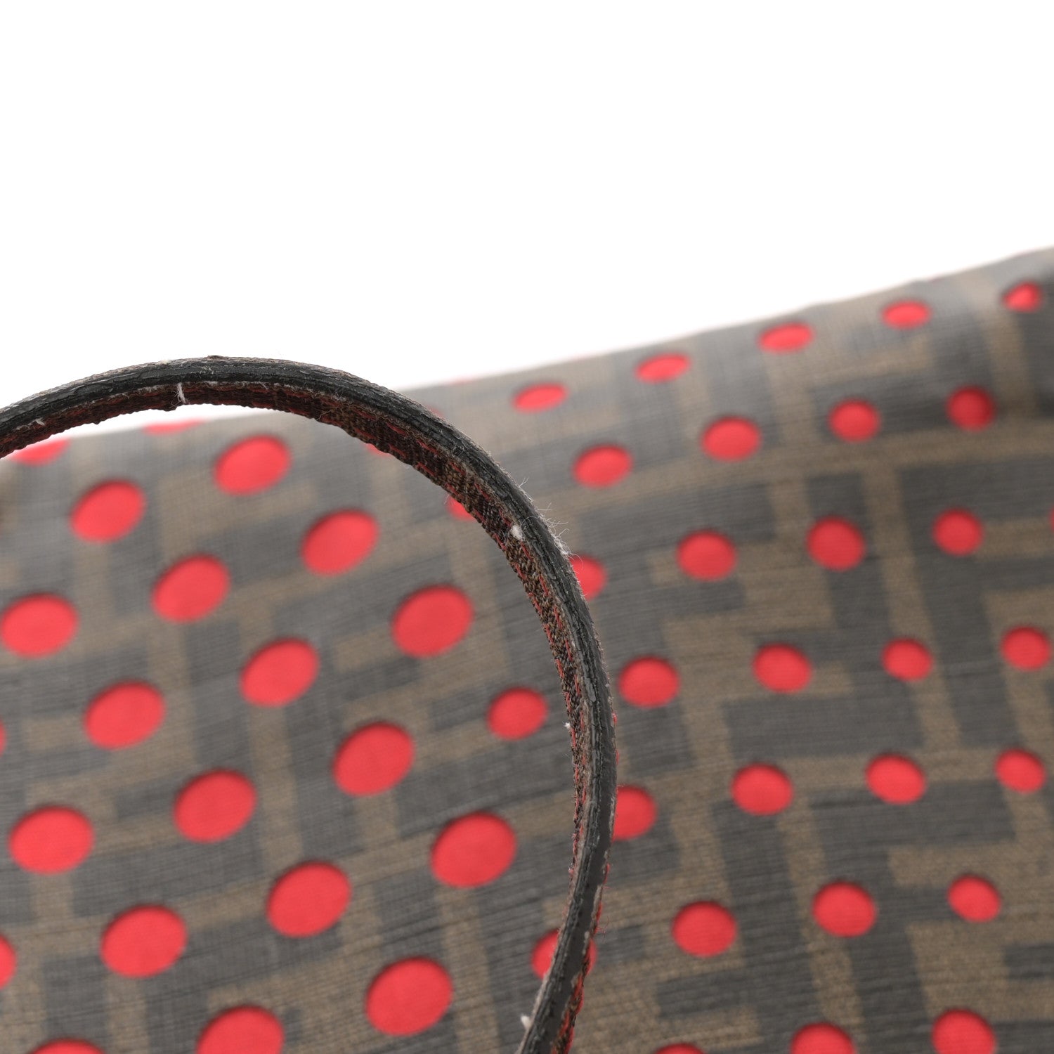 Fendi Zucca Spalmati Perforated Medium Roll Tote Tobacco 14 of 14