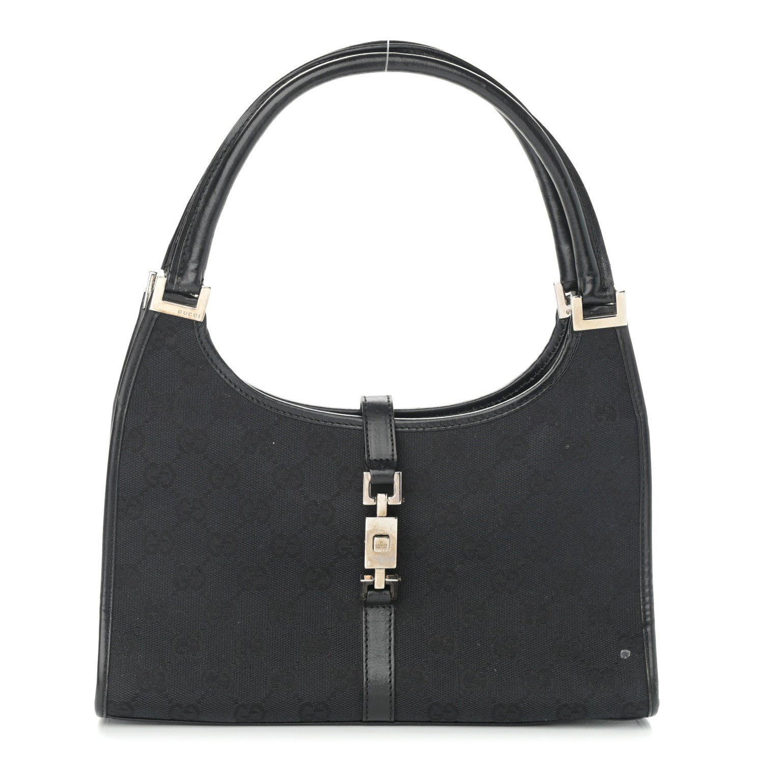 Gucci Monogram Bardot Shoulder Bag Black 1 of 12
