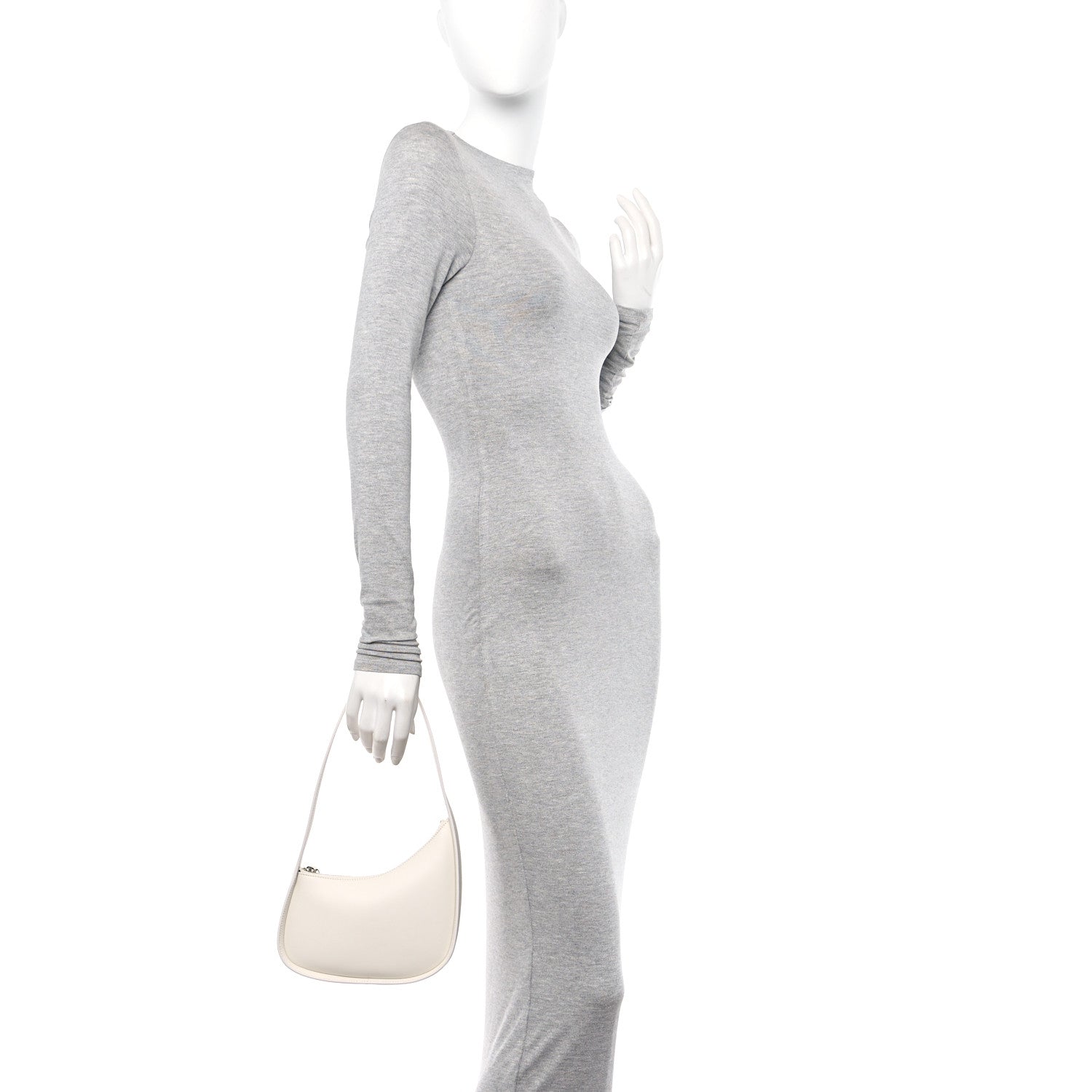 The Row Smooth Calfskin Half Moon Shoulder Bag New Ivory 2 of 9