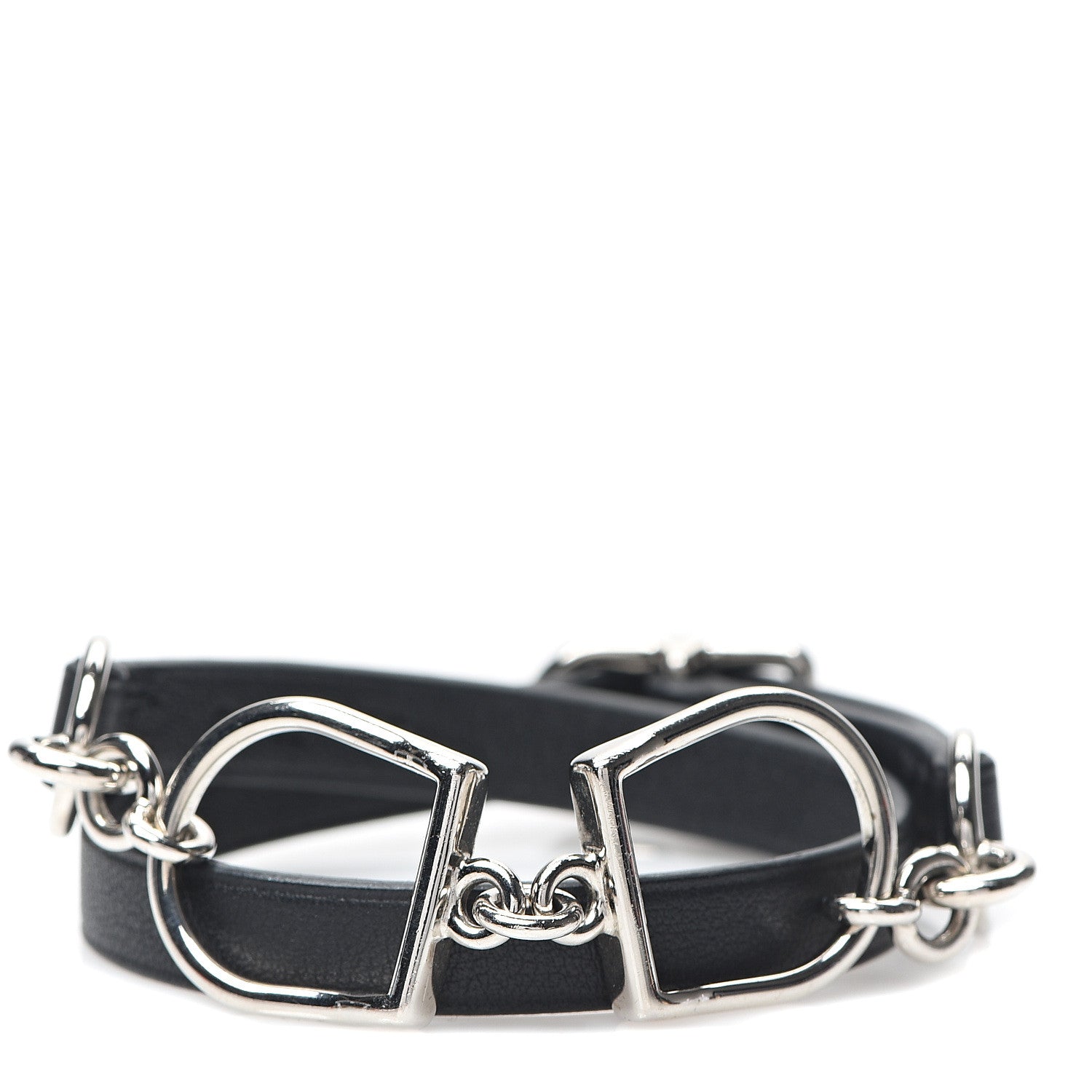 Hermes Swift Etrier Double Tour Bracelet T2 Black 1 of 5