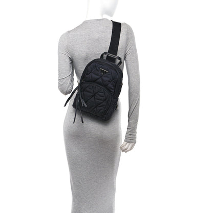 Prada Nylon Tessuto Impuntu Quilted Backpack Black 2 of 9
