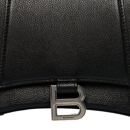 Balenciaga Grained Calfskin Small Hourglass Sling Shoulder Bag Black 7 of 10