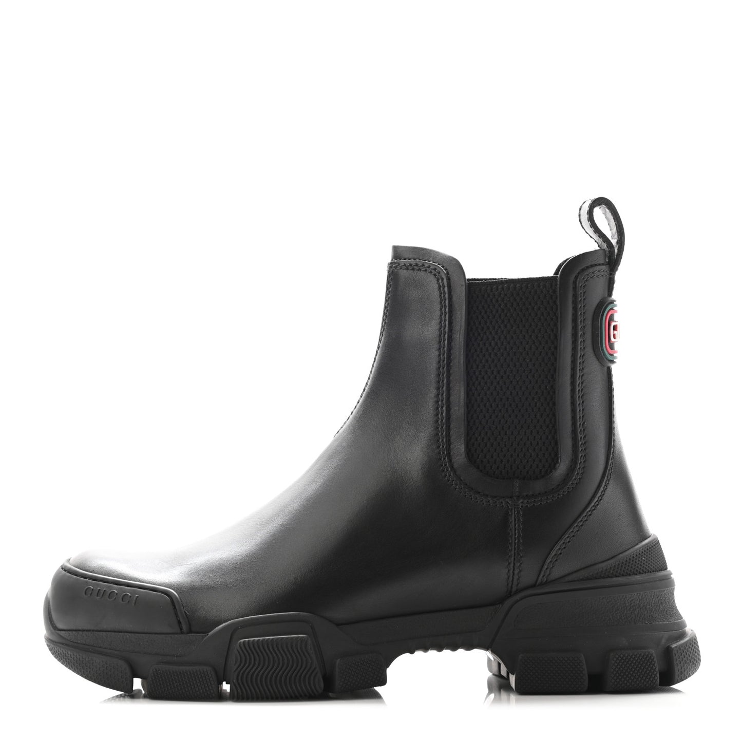Calfskin Logo Ankle Boots 37 Black