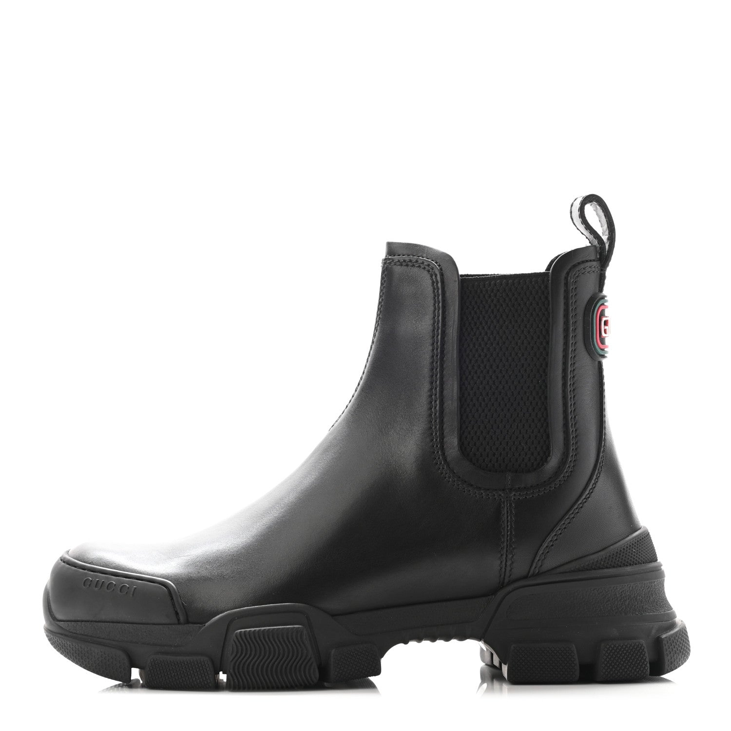 Gucci Calfskin Logo Ankle Boots 37 Black 1 of 8