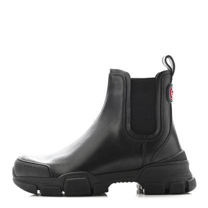 Gucci Calfskin Logo Ankle Boots 37 Black 1 of 8