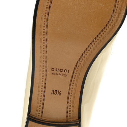 Gucci Patent Womens Jordaan Loafers 38.5 New Ivory 7 of 11