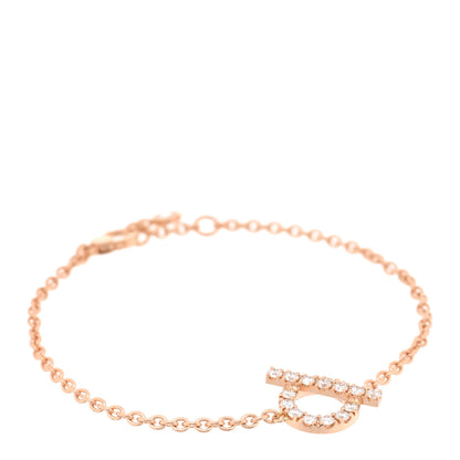 Hermes 18K Rose Gold Diamond Finesse Bracelet 1 of 4