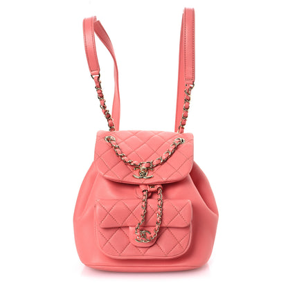 Chanel Lambskin Quilted Small Duma Drawstring Backpack Pink 8 of 11