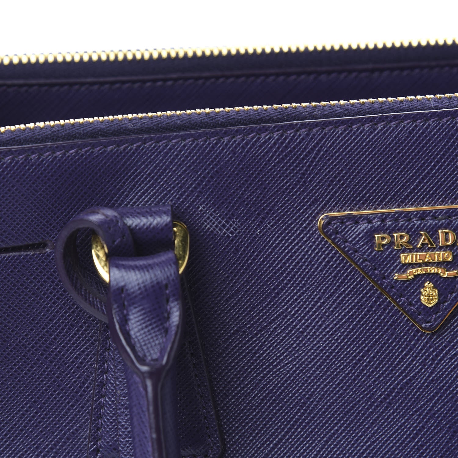 Prada Saffiano Small Galleria Double Zip Tote Viola 9 of 12