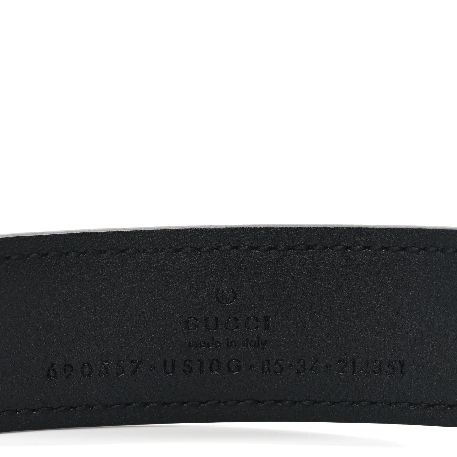 Gucci Ciny Lux Calfskin Blondie 30mm Belt 85 34 Black 4 of 4