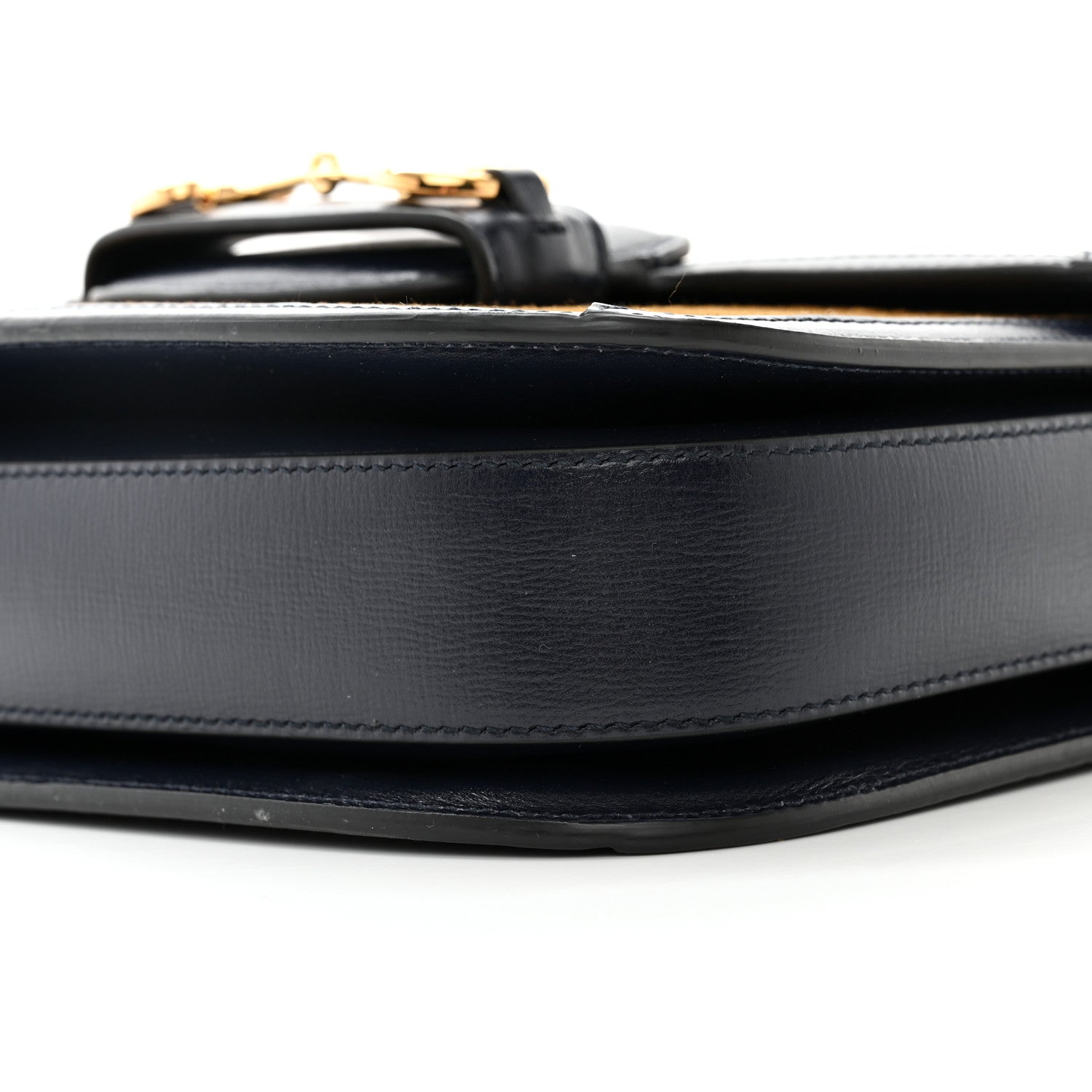 Gucci Lanzo Stretch Cord Azalea Calfskin Horsebit 1955 Shoulder Bag New Mud Blue 11 of 11