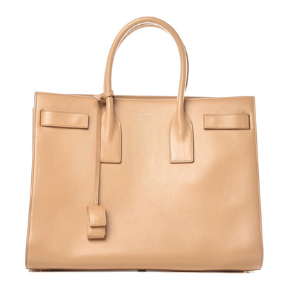 Saint Laurent Calfskin Large Sac de Jour Carryall Dark Beige 1 of 14