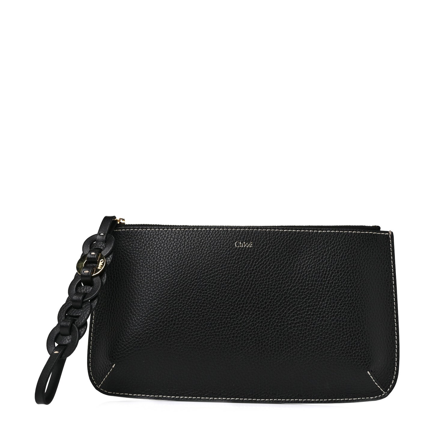 Grained Calfskin Small Darryl Pouch Black