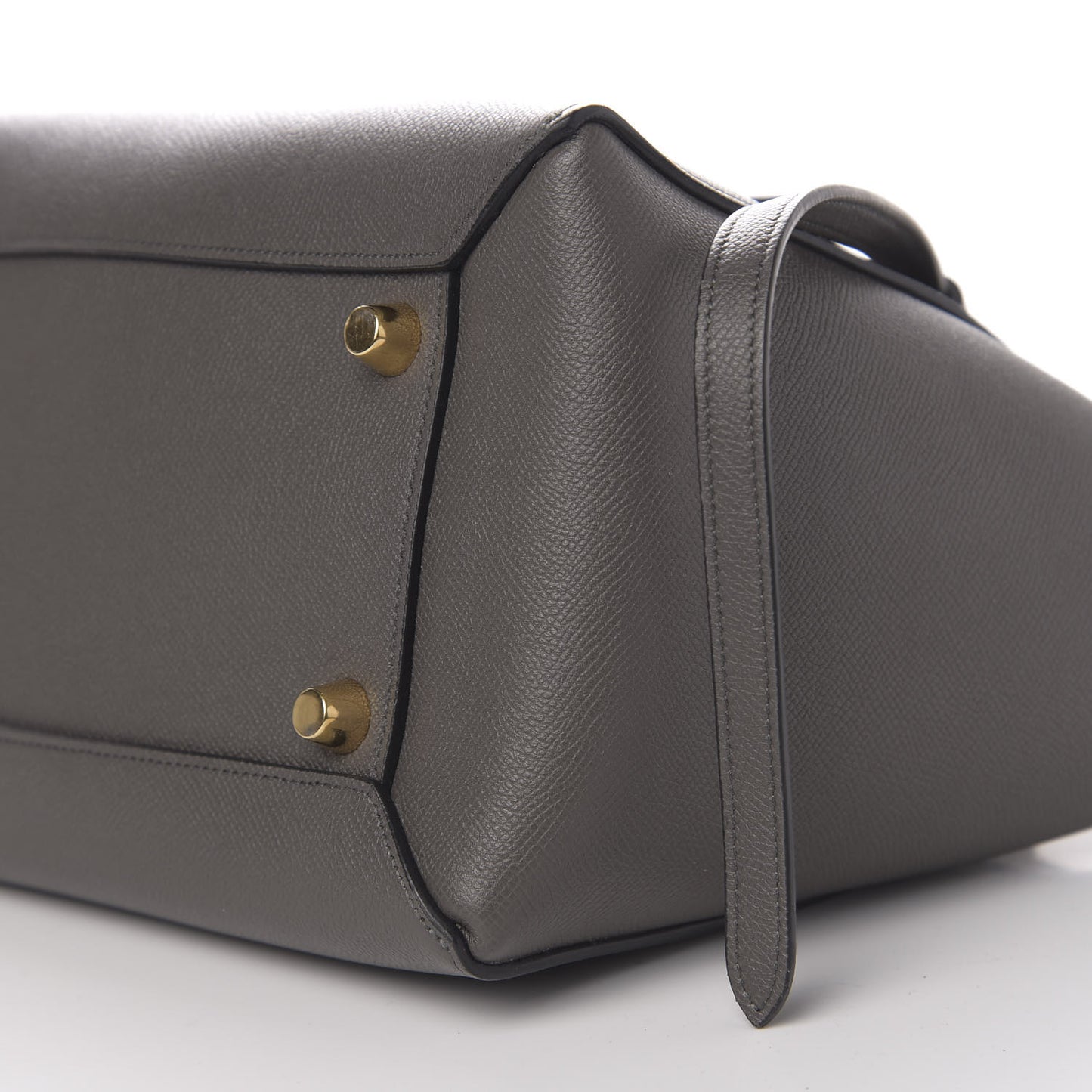 Grained Calfskin Mini Belt Bag Grey