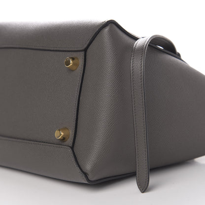 Celine Grained Calfskin Mini Belt Bag Grey 9 of 10