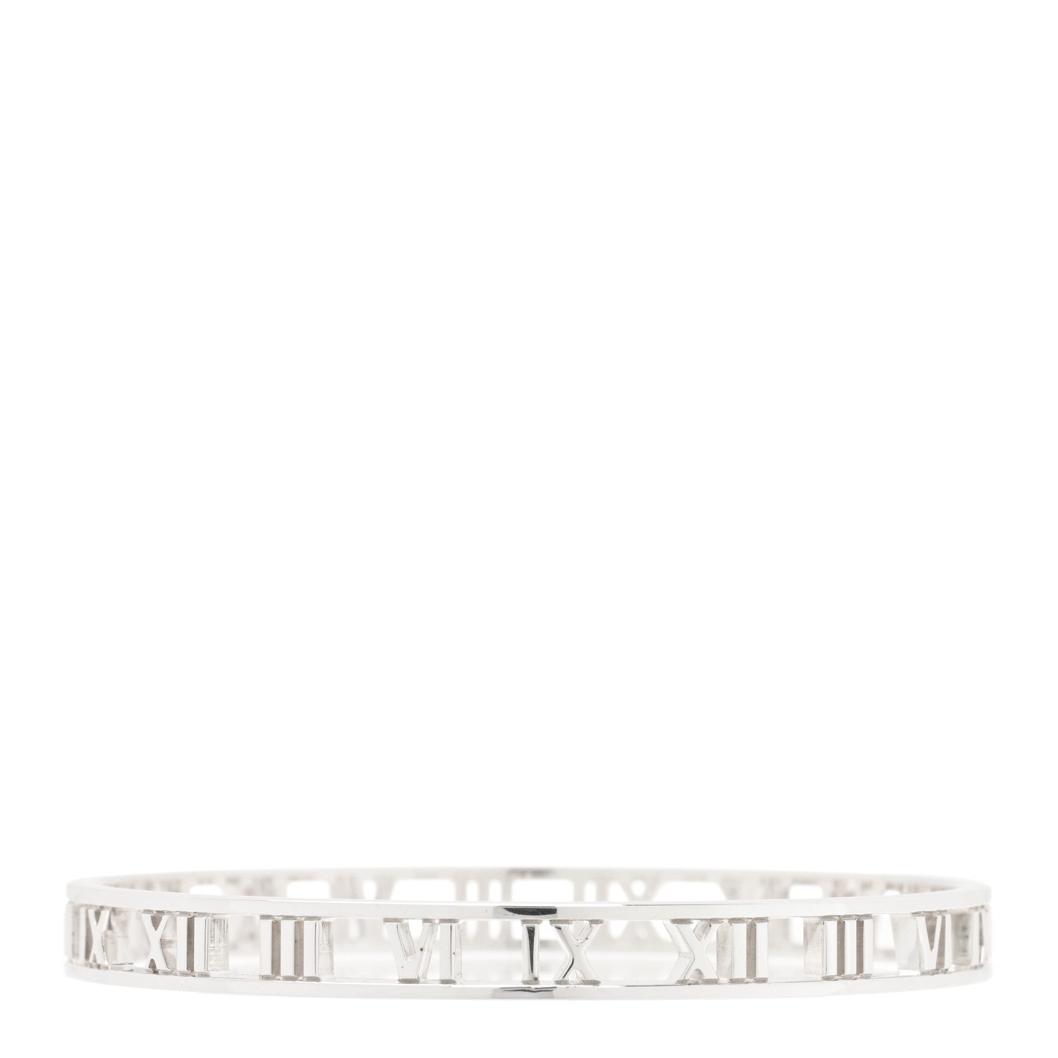 Tiffany Sterling Silver Narrow Atlas Open Bangle Bracelet 2 of 3
