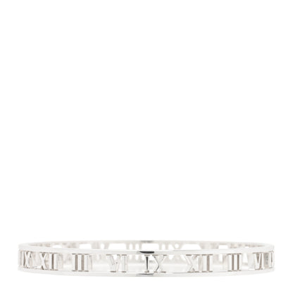 Tiffany Sterling Silver Narrow Atlas Open Bangle Bracelet 2 of 3