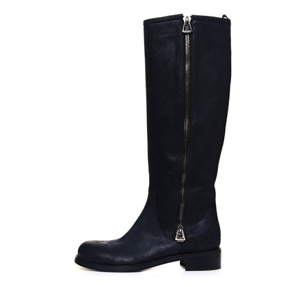 Jimmy Choo Suede Doreen Tall Boots 37.5 Black 1 of 6