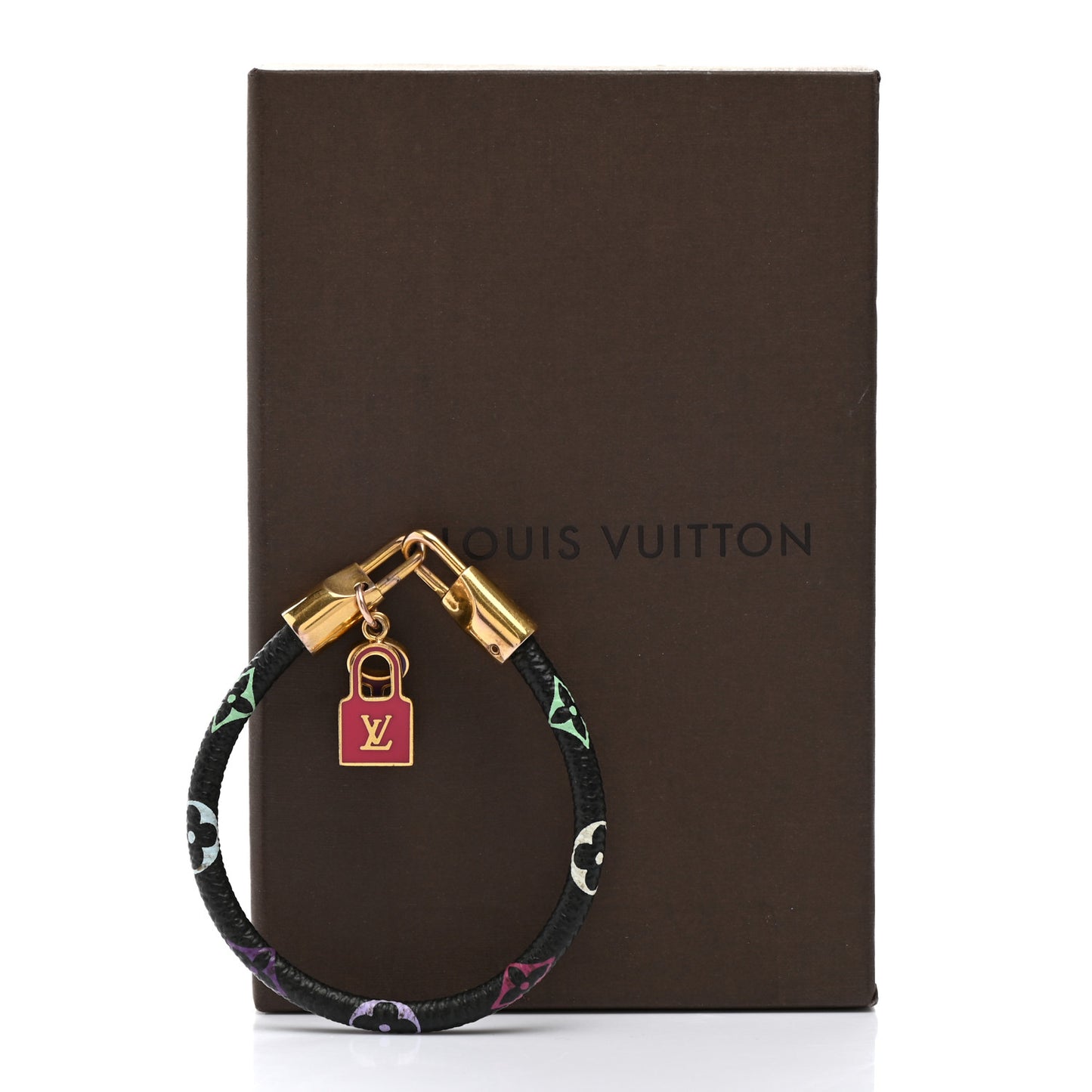 Monogram Multicolor Luck It Bracelet 19 Black