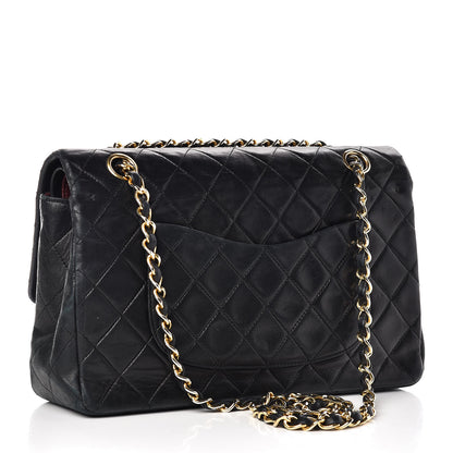 Chanel Lambskin Quilted Medium Double Flap Black 3 of 14