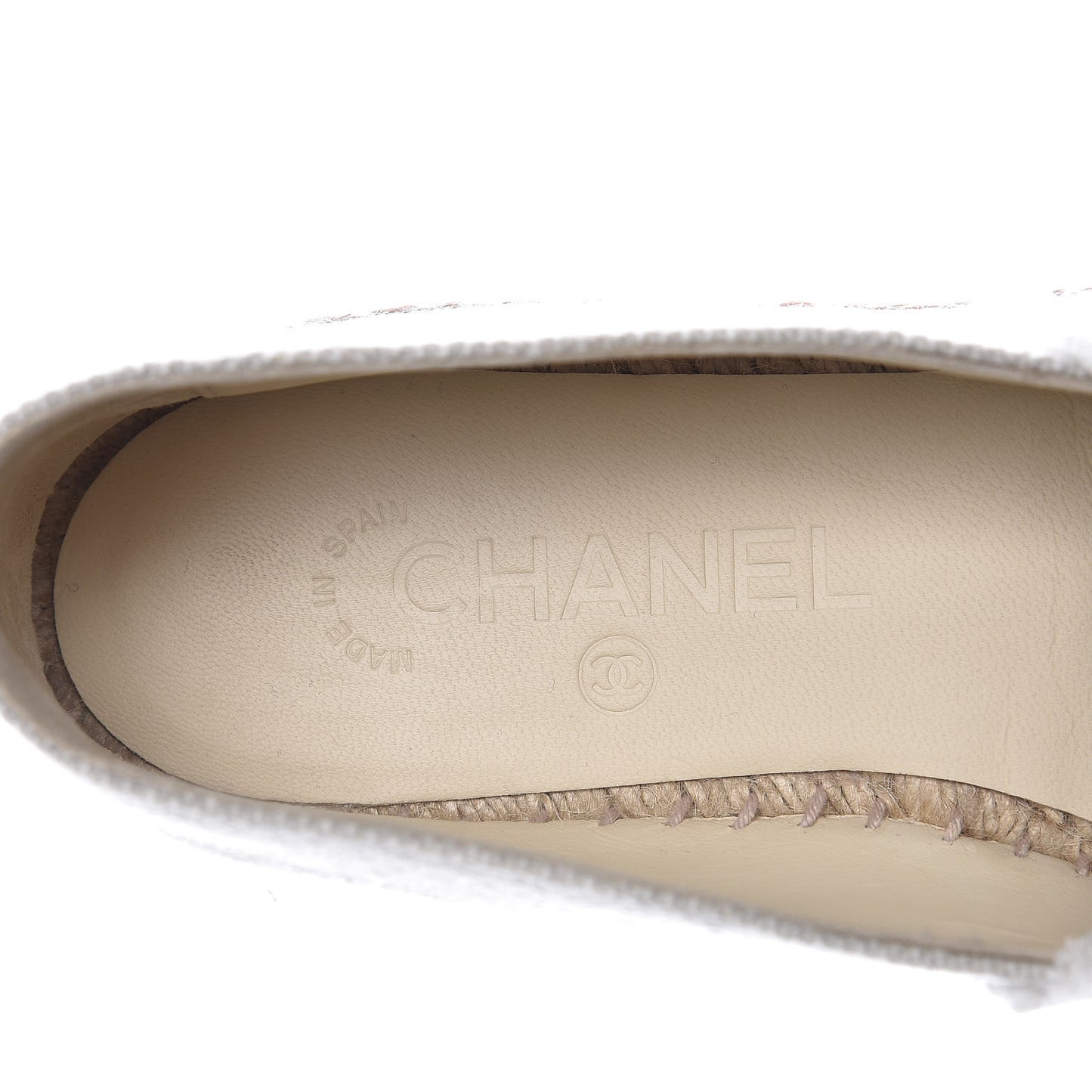 Linen CC Espadrilles 39 White Black