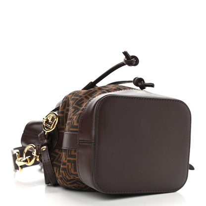 Fendi Suede Vitello King F is Fendi Micro FF Mini Mon Tresor Bucket Bag Sigaro Marrone Ebano 4 of 10