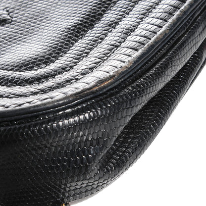 Chanel Lizard Mini Flap Shoulder Bag Black 7 of 11
