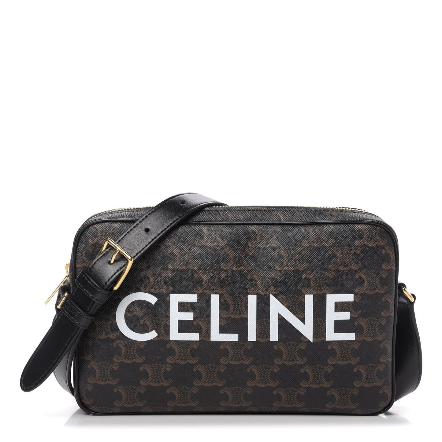 Triomphe Canvas Medium Messenger Bag Black