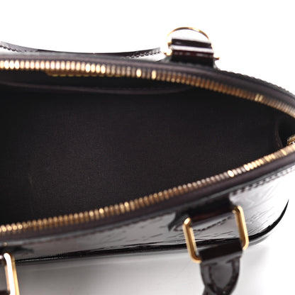 Louis Vuitton Vernis Rayures Alma BB Amarante 5 of 7