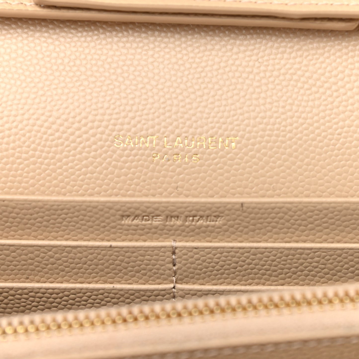 Grain De Poudre Matelasse Chevron Monogram Chain Wallet Nude Powder