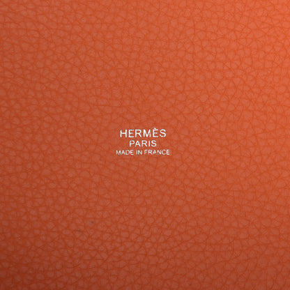 Hermes Taurillon Clemence Picotin Lock 22 MM Orange 6 of 13