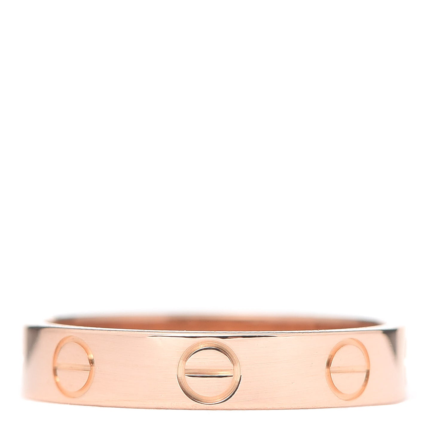 18K Pink Gold 3.5mm LOVE Wedding Band Ring 50 5.25